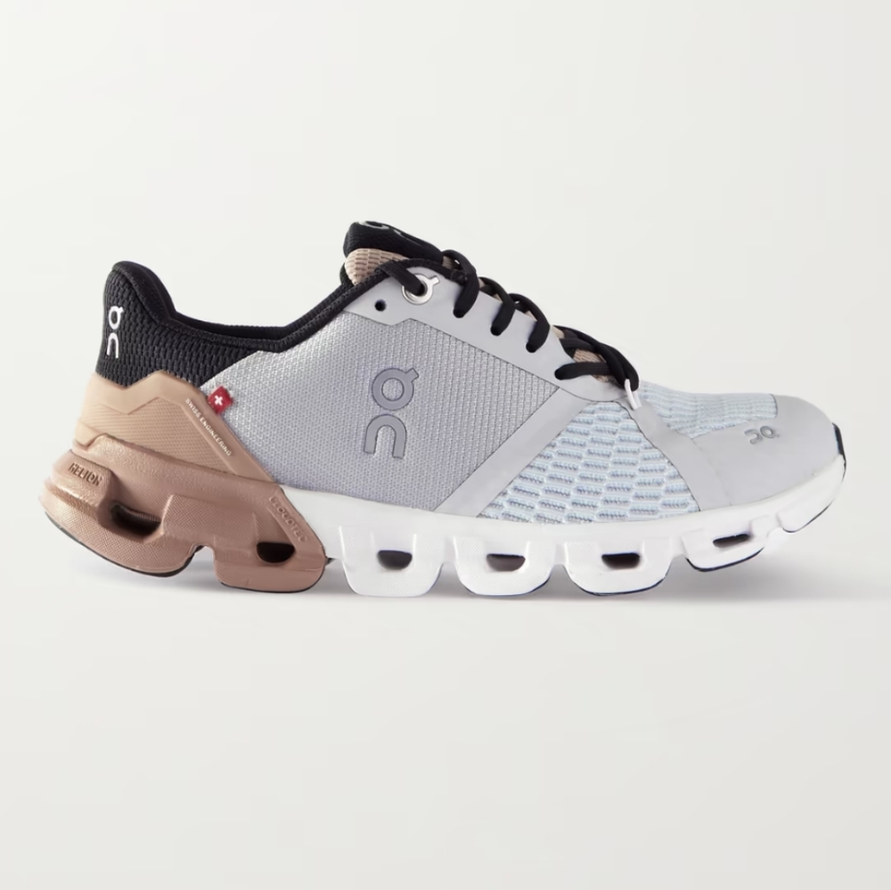 On Running Cloudflyer Gray Tan Color Block Sneakers Size 8.5 Women's (EU 40)